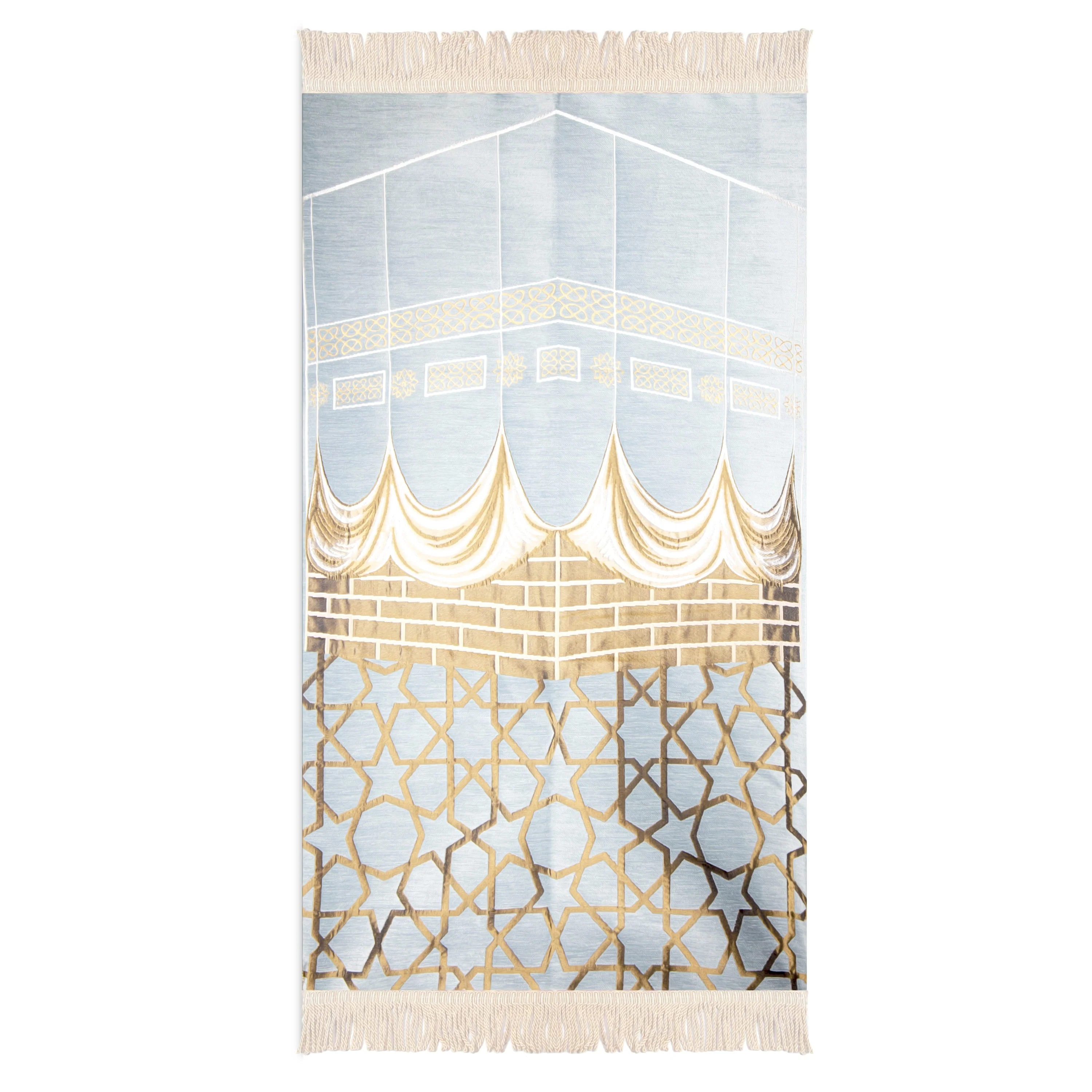 Salah Prayer Mat - Kaaba Geometric - Grey