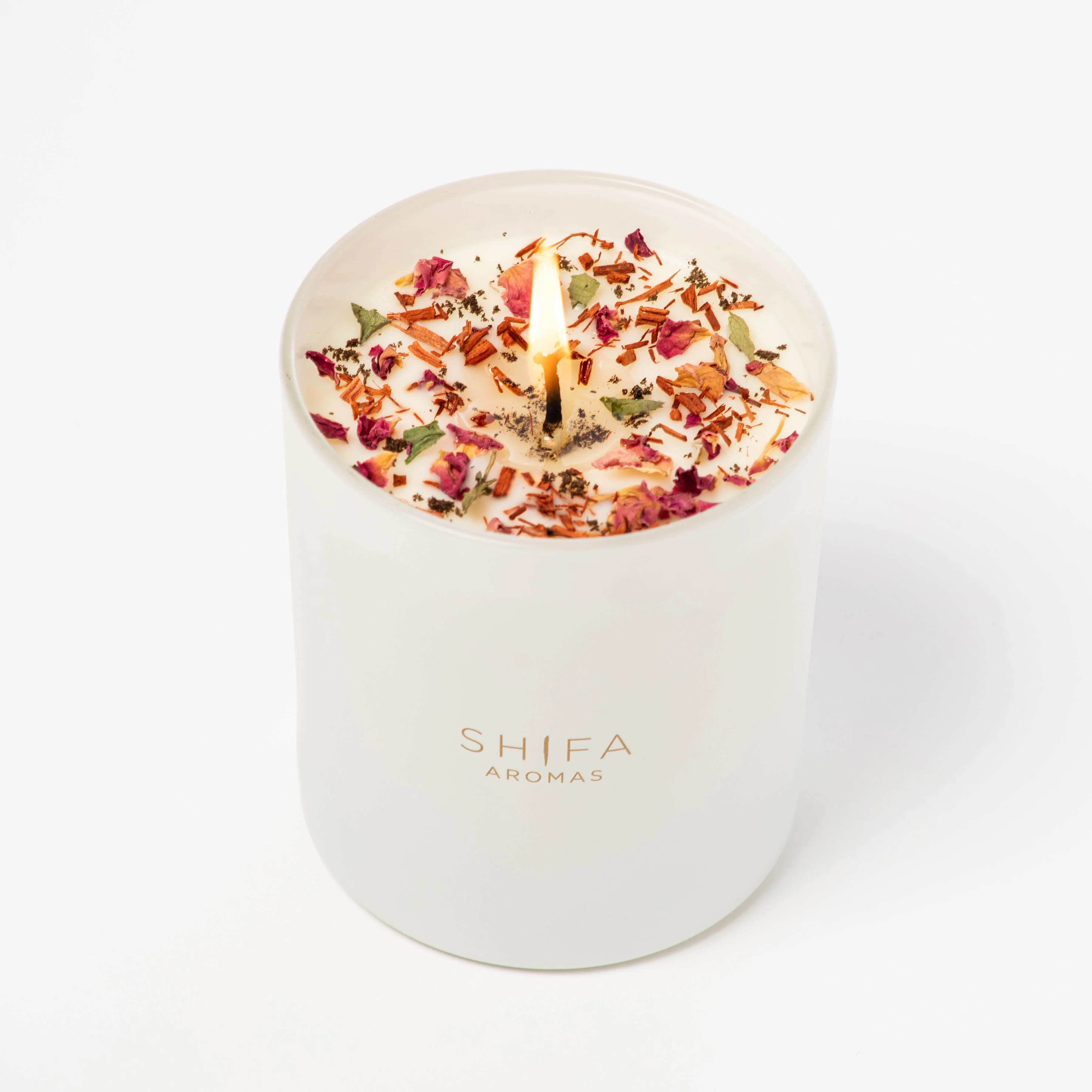 Secret Garden Glass Candle | Bergamot, Tonka & Oud - Take time to relax | Shifa Aromas - Image 2