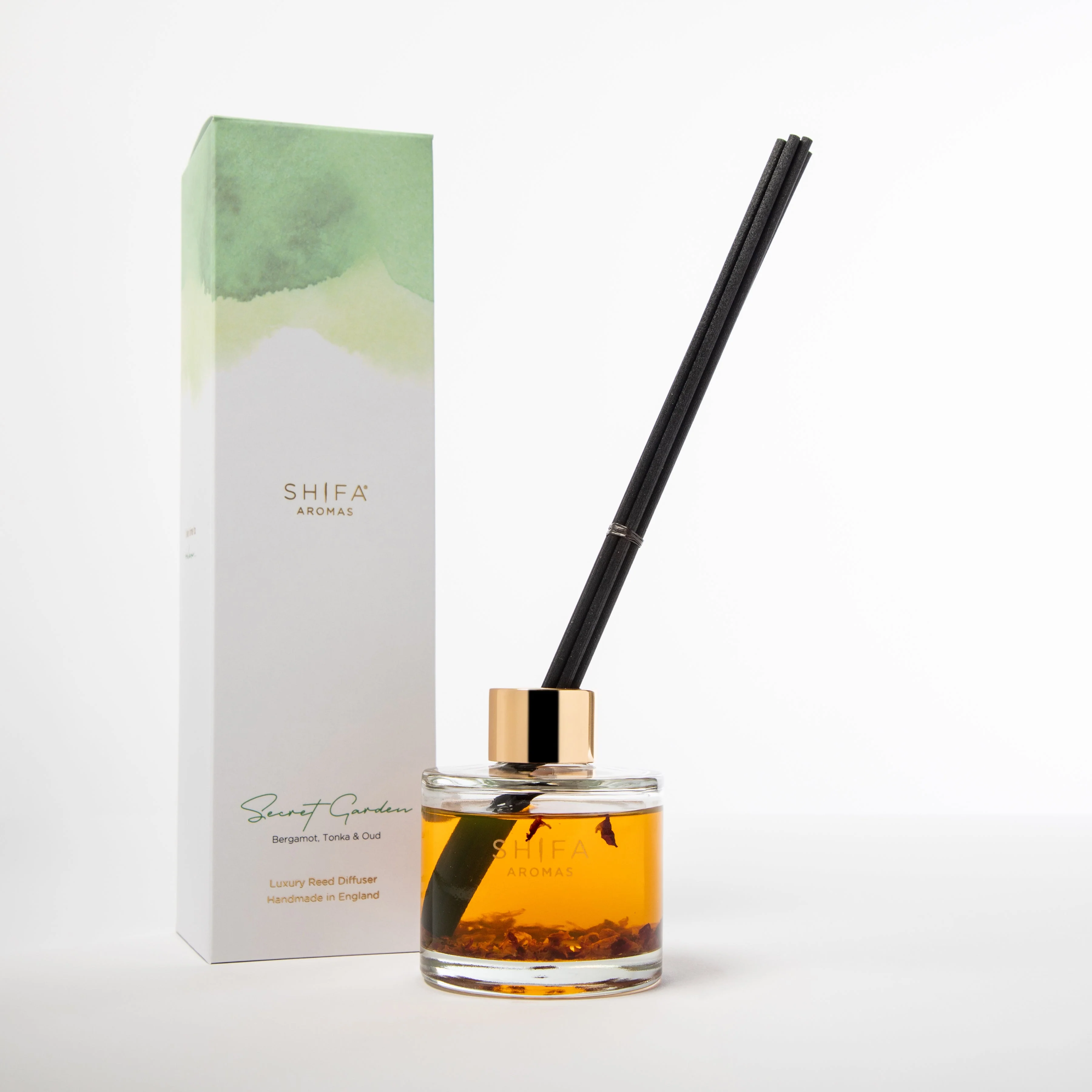 Secret Garden Reed Diffuser | Bergamot, Tonka & Oud - Take time to relax | Shifa Aromas