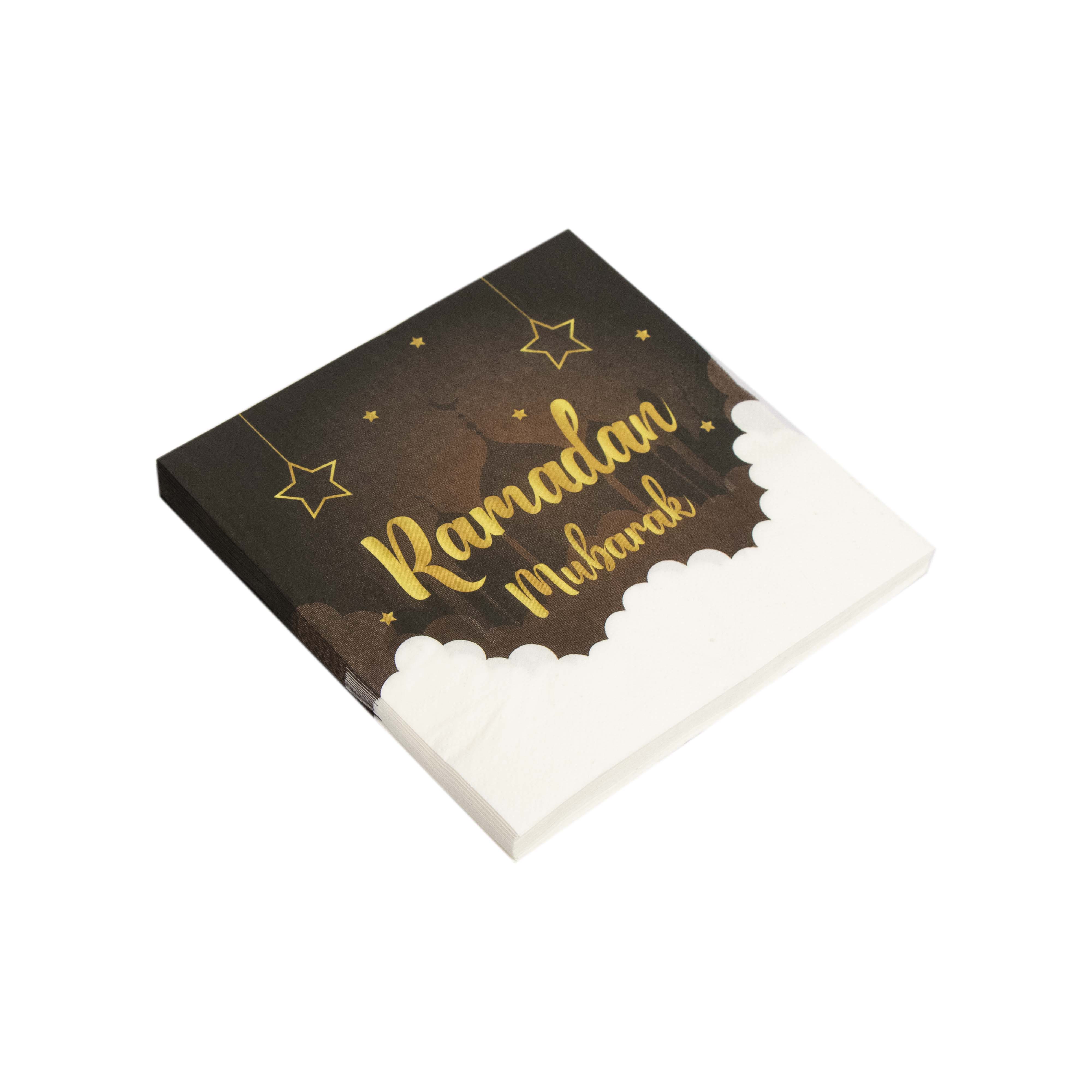 Sheep Black Ramadan Double Layer Ramadan Mubarak Napkins - Image 3