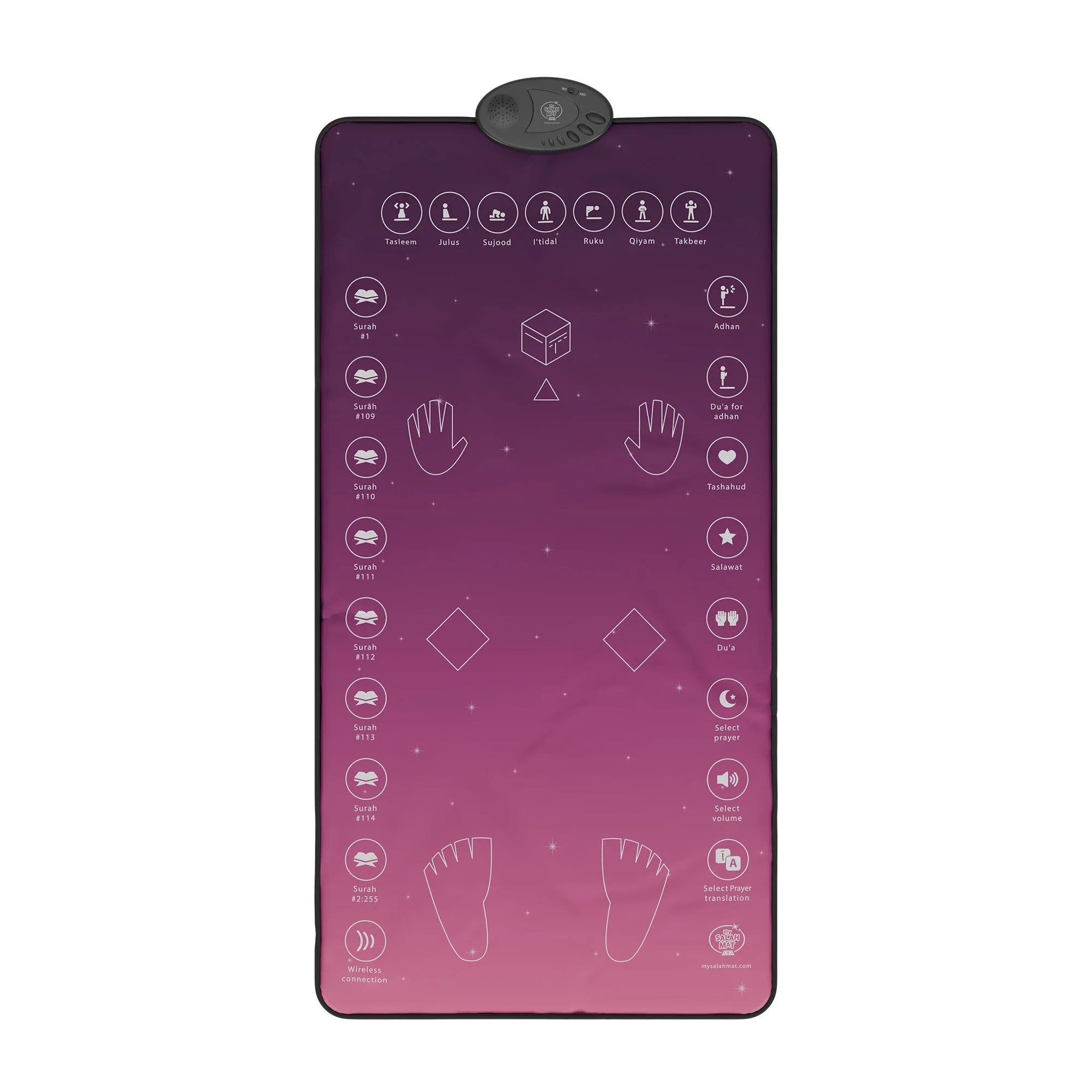 My Salah Mat - Smart Interactive Prayer Mat - (Adult Version) Pink - Image 2