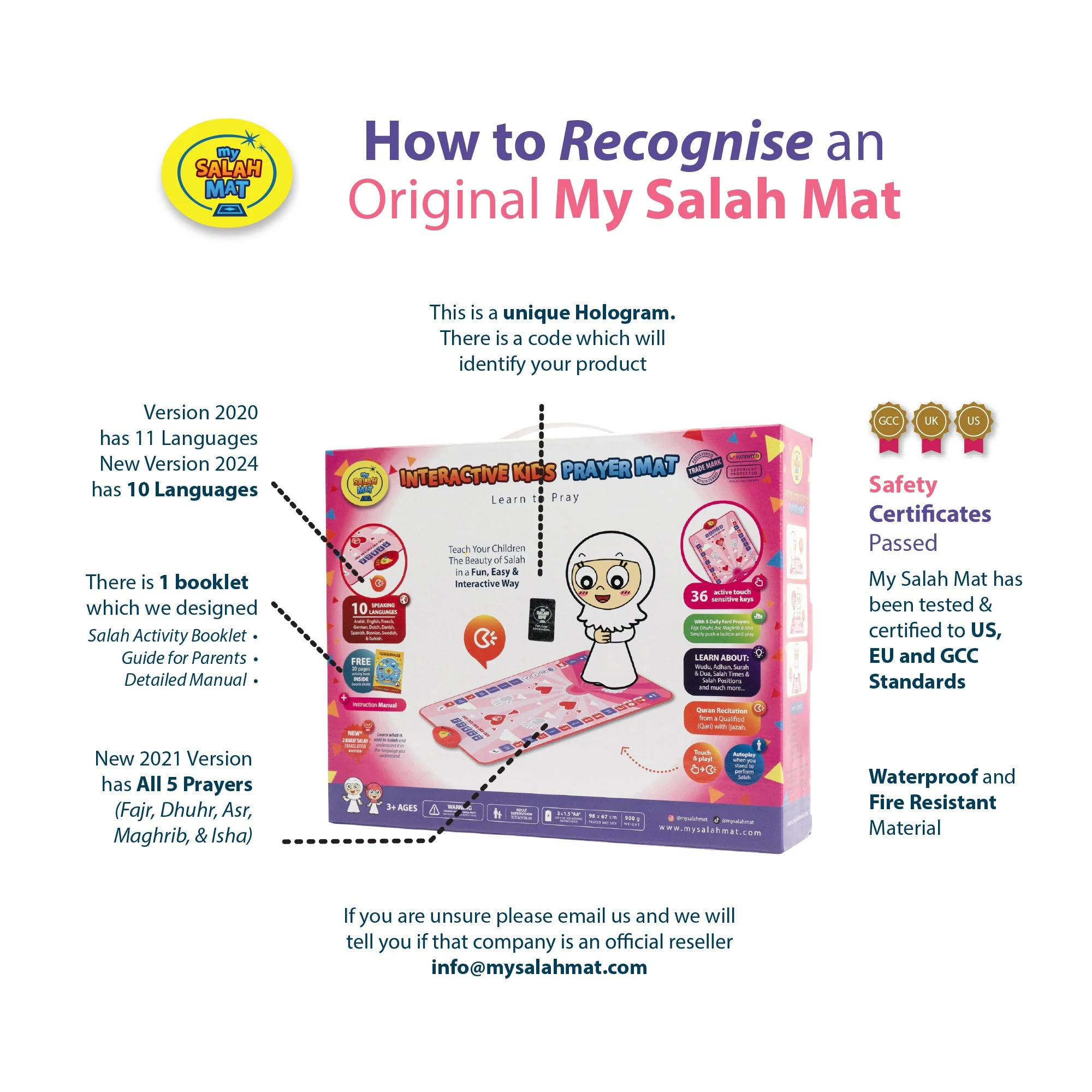 My Salah Mat - Smart Interactive Kids Prayer Mat - Pink - Image 12