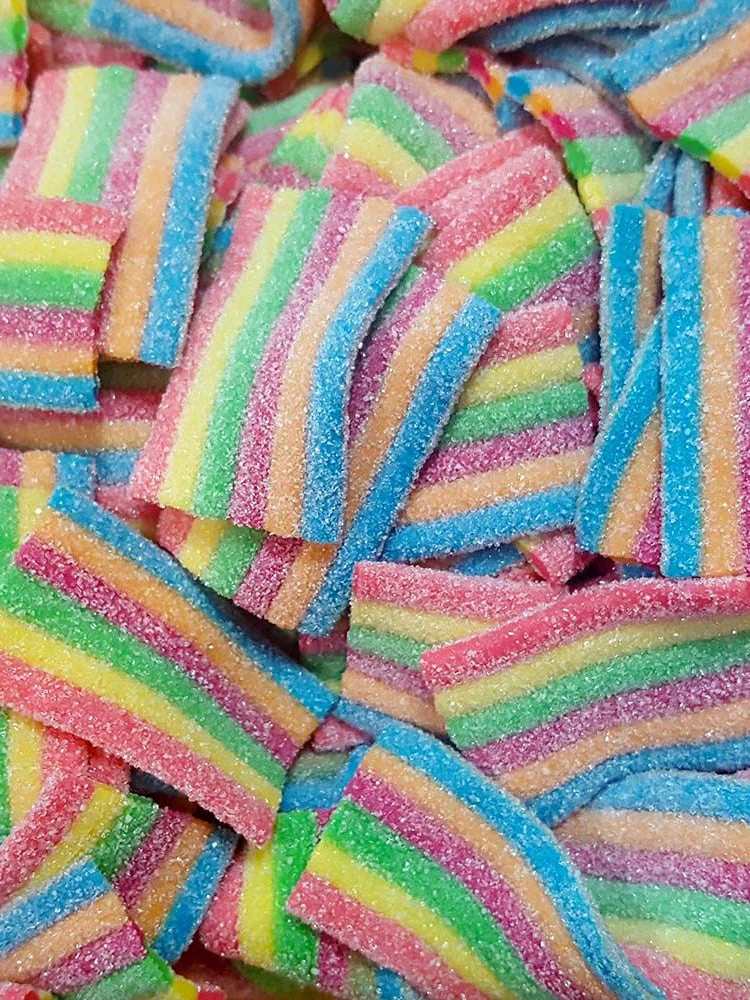 Sour Rainbow Belts - Heavenly Delights - 760g Tub
