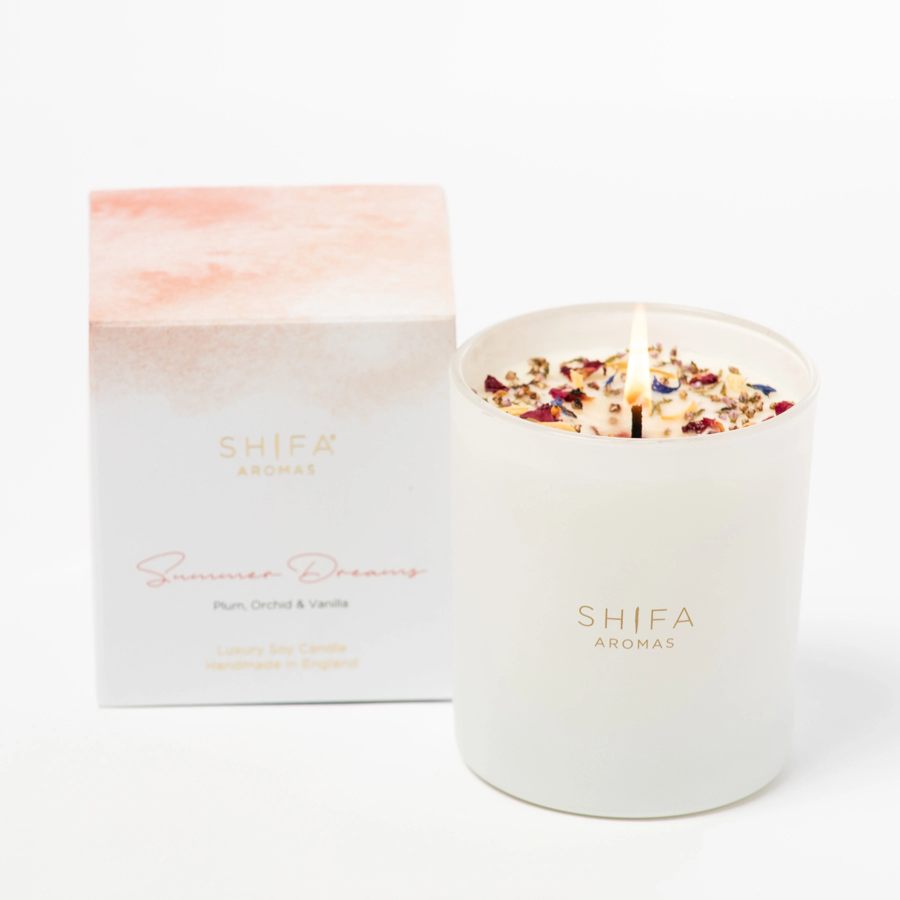 Summer Dreams Glass Candle | Plum, Orchid & Vanilla | Shifa Aromas