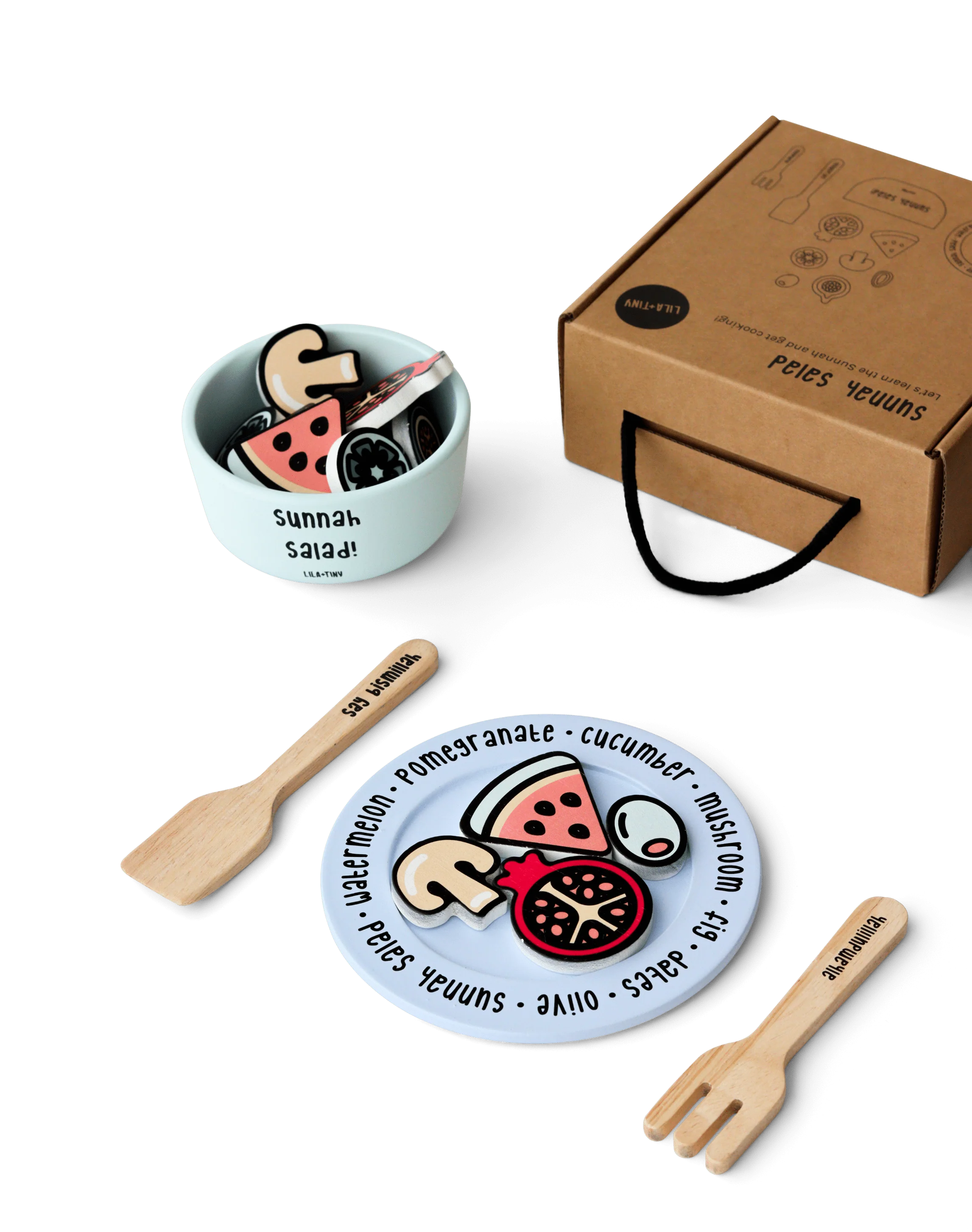 Sunnah Salad Wooden Set - Image 3