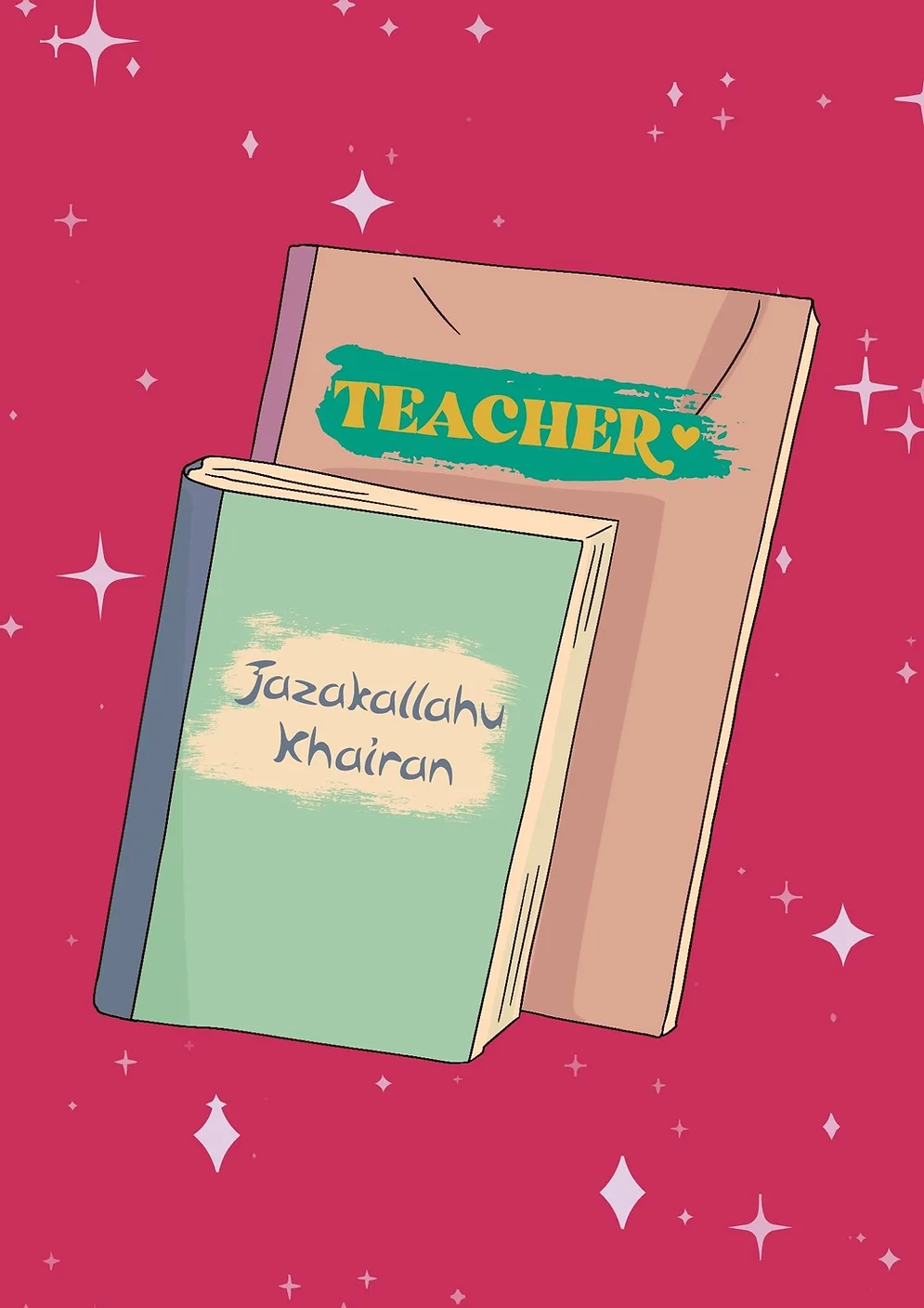 Teacher Jazakallahu Khairan Book Card