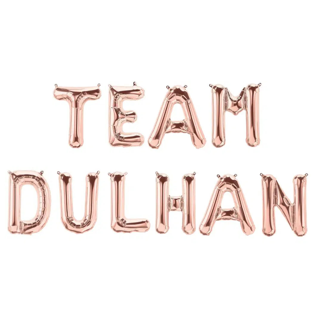 Team Dulhan Foil Balloon - Rose Gold
