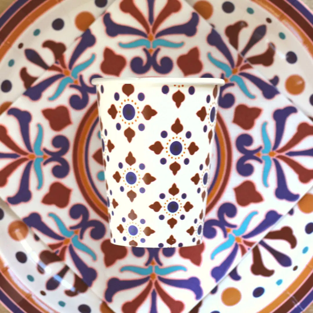 Turkish Plate, Cup and Napkin Set - Image 3