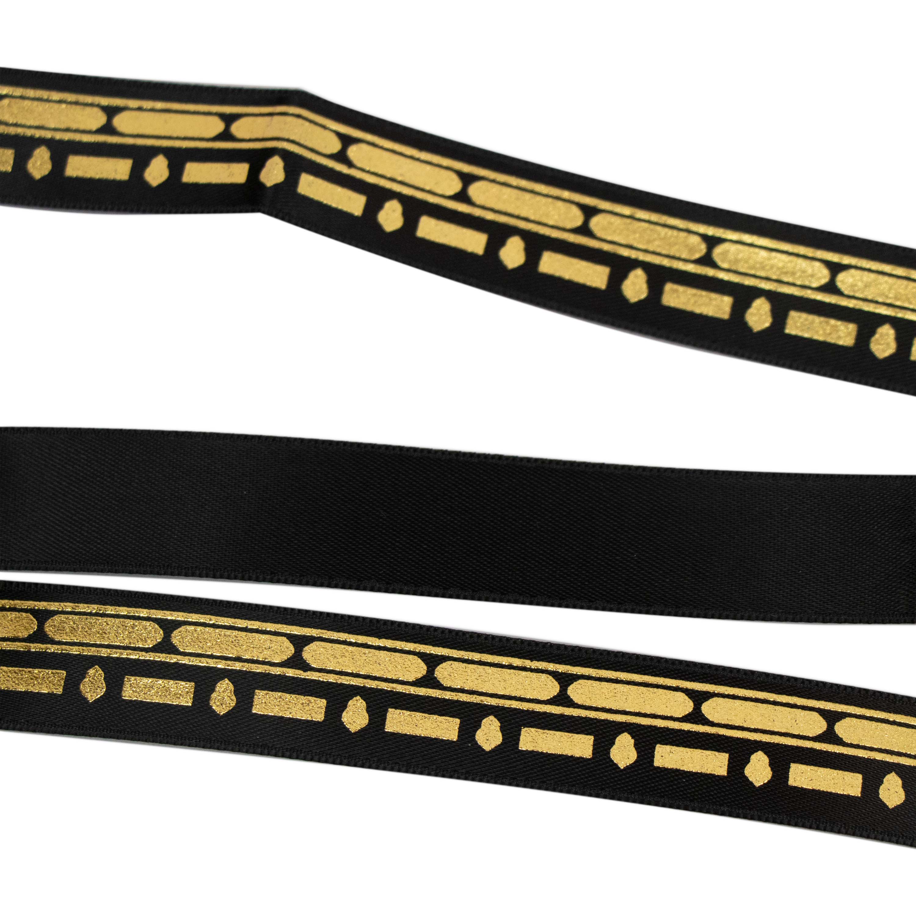 Umrah Kaaba Theme Gold Foil Satin Gift Ribbon - Image 4