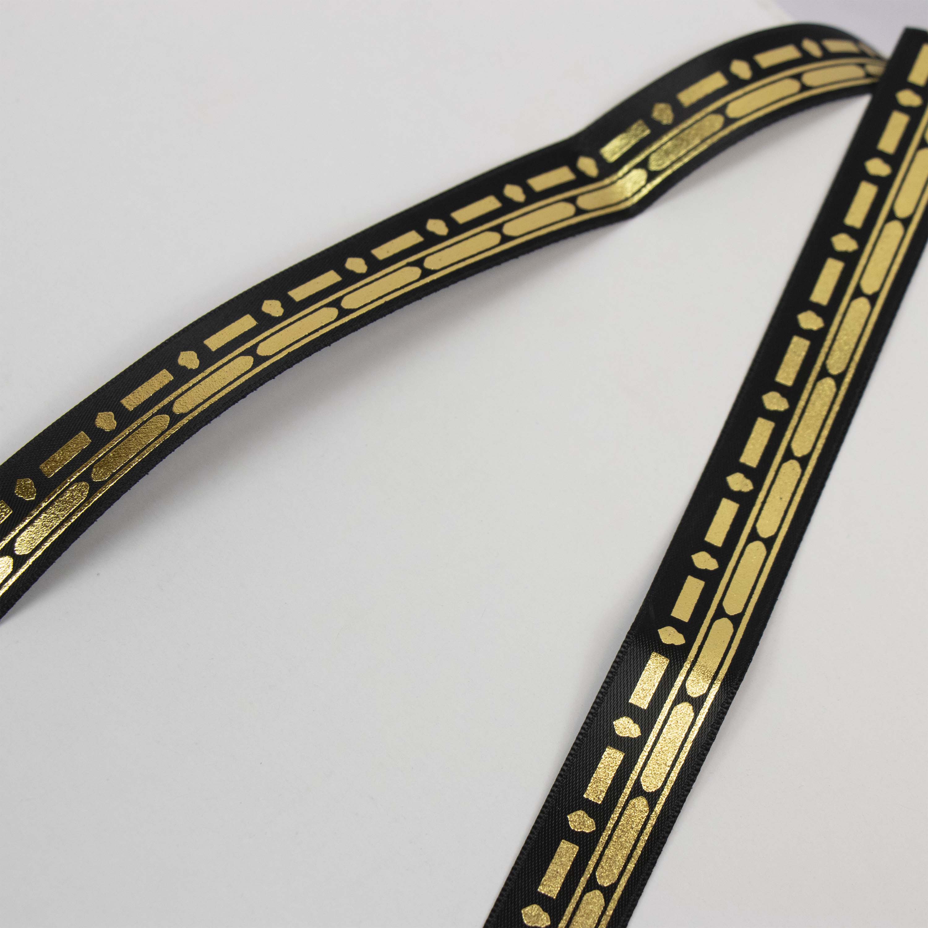 Umrah Kaaba Theme Gold Foil Satin Gift Ribbon - Image 5