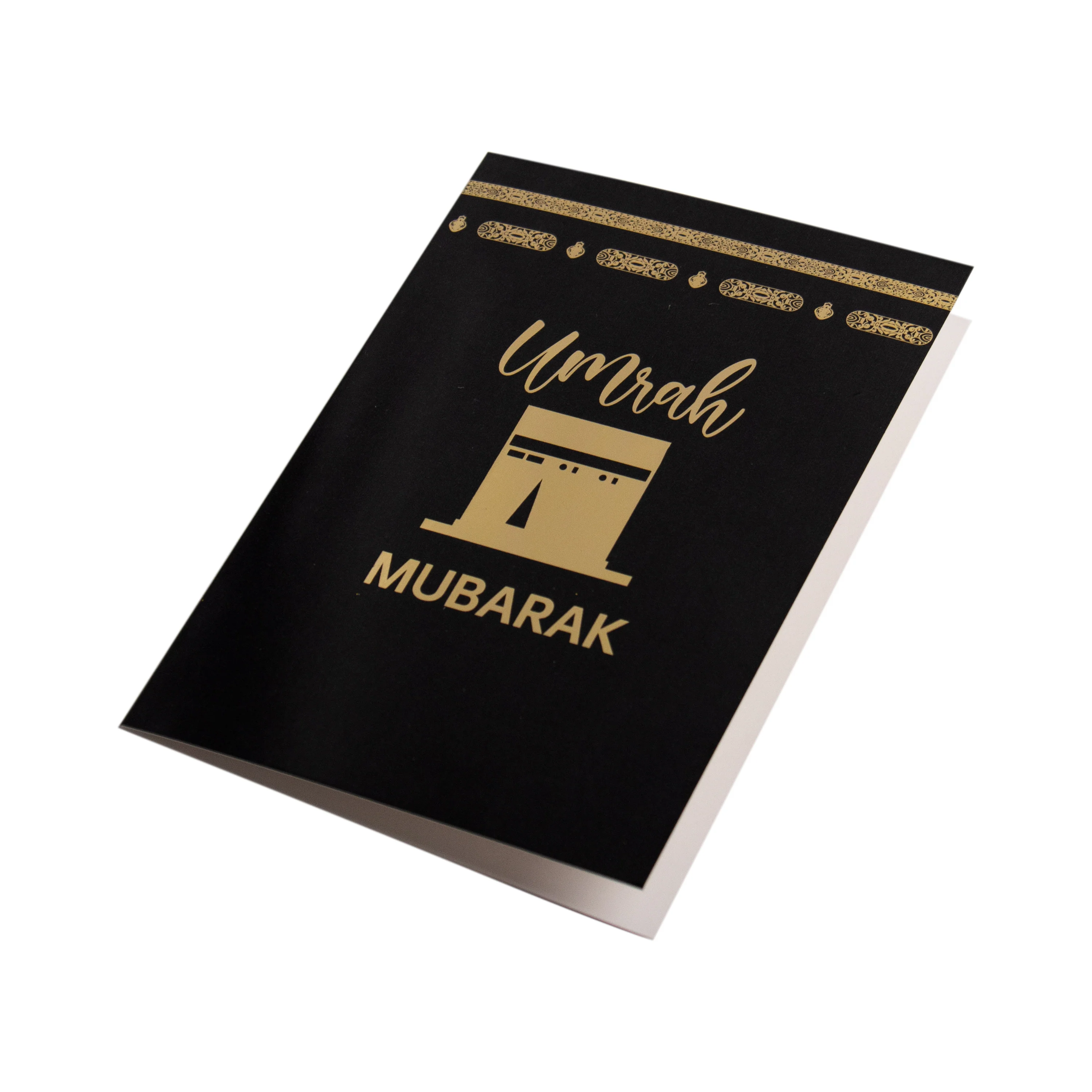 Umrah Mubarak Card - Black & Gold - Image 2