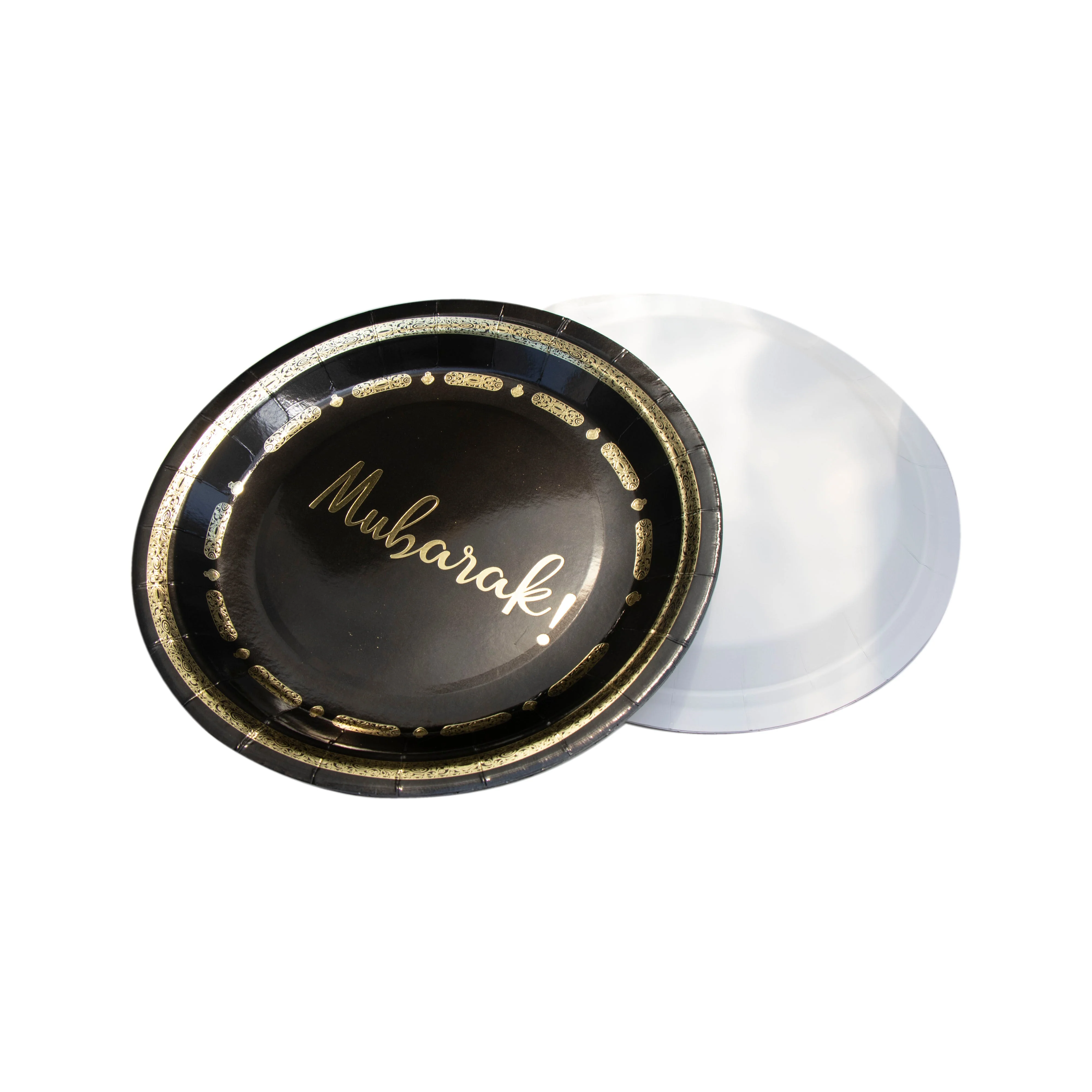 Umrah Mubarak Gold Stamping Foil Paper Plate - Image 4