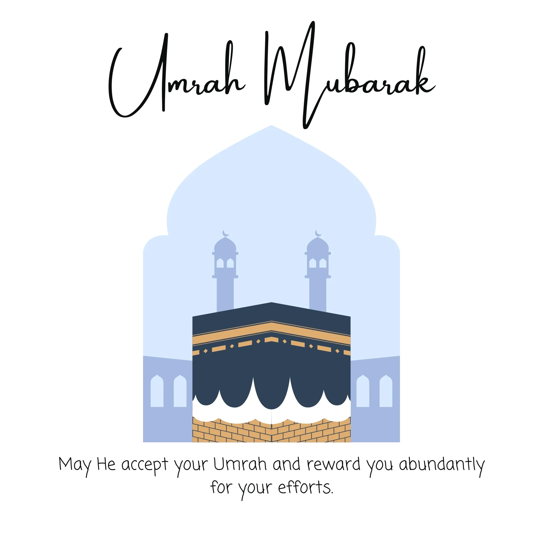 Umrah Mubarak May He Accept Your Umrah Card