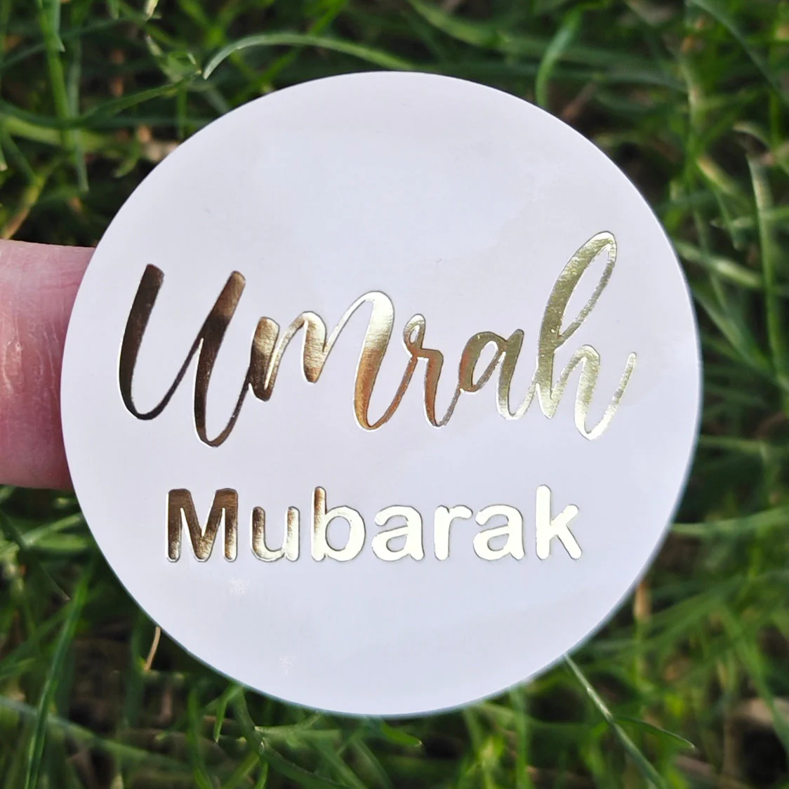 Umrah Mubarak Stickers - Gold Stamping Foil