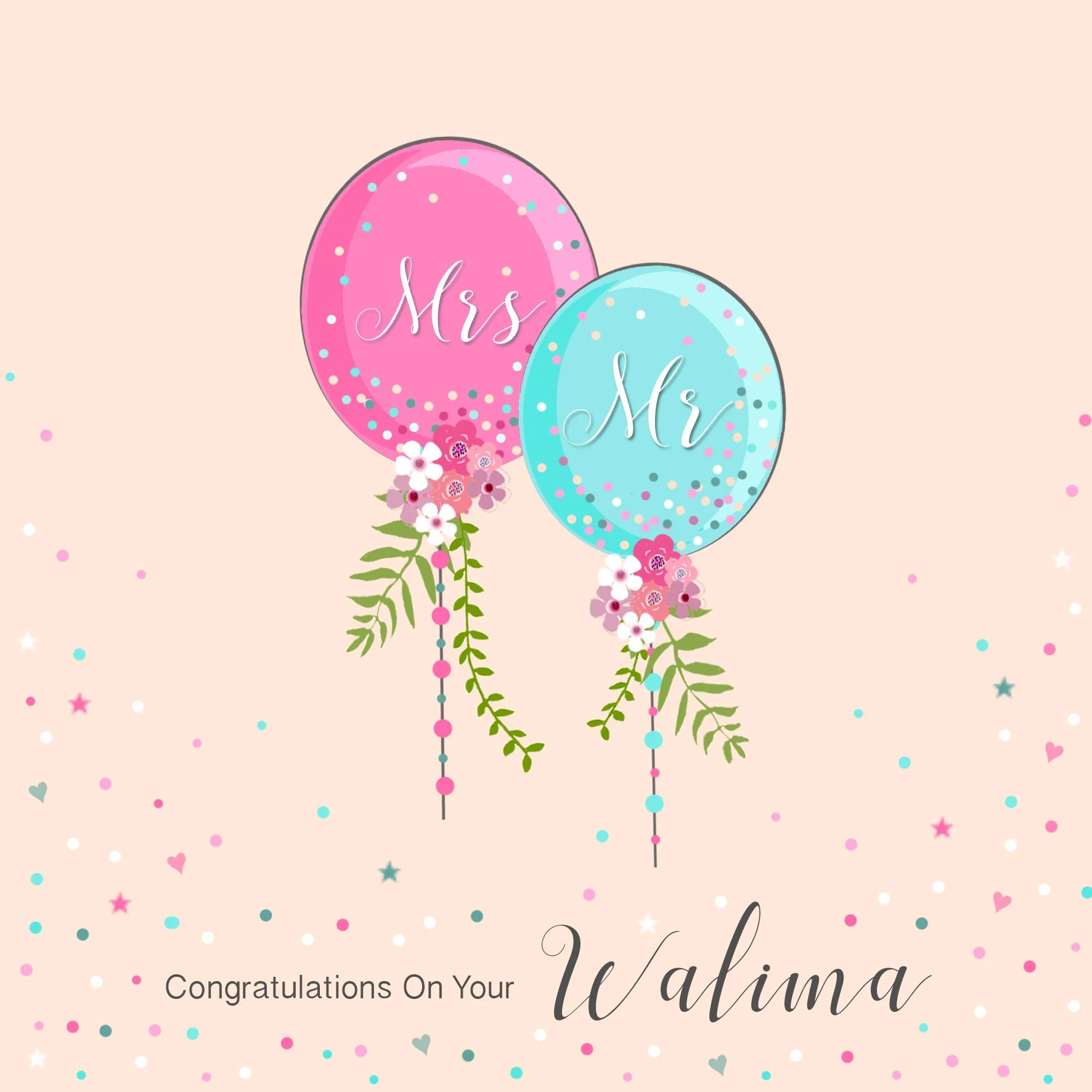 Walima Wedding Card - Congratulations On Your Walima