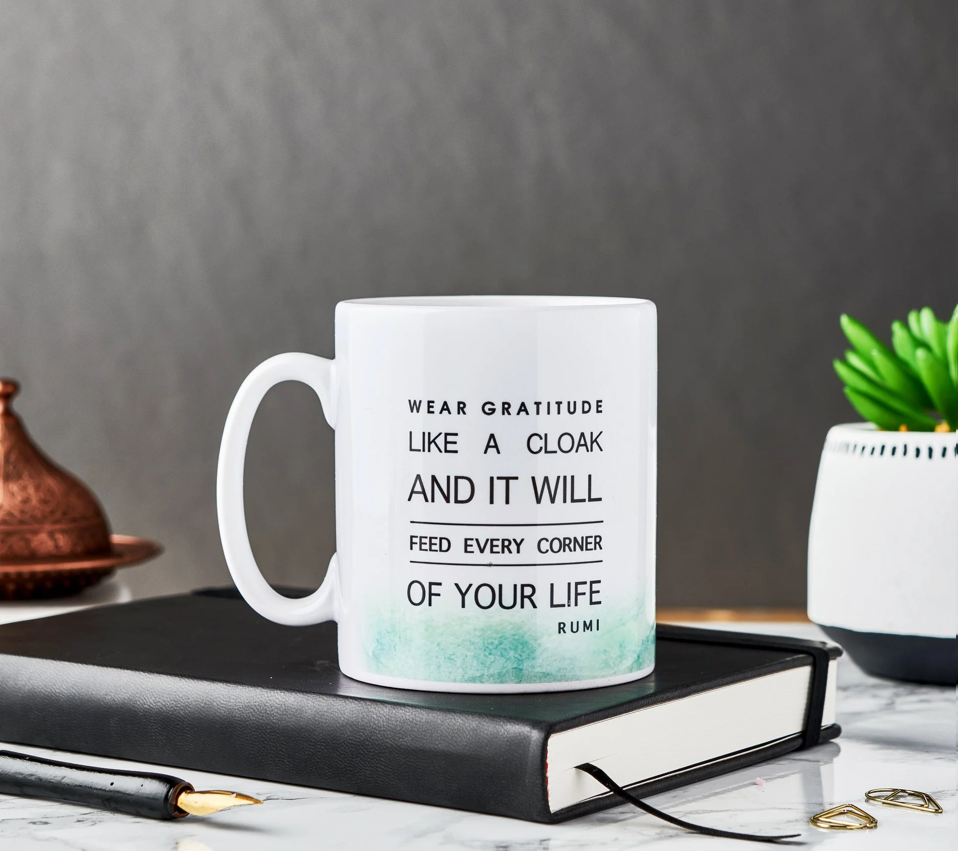 Wear gratitude... Quote - Mug