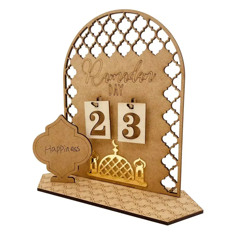 Golden Ramadan Wooden Countdown - Image 2