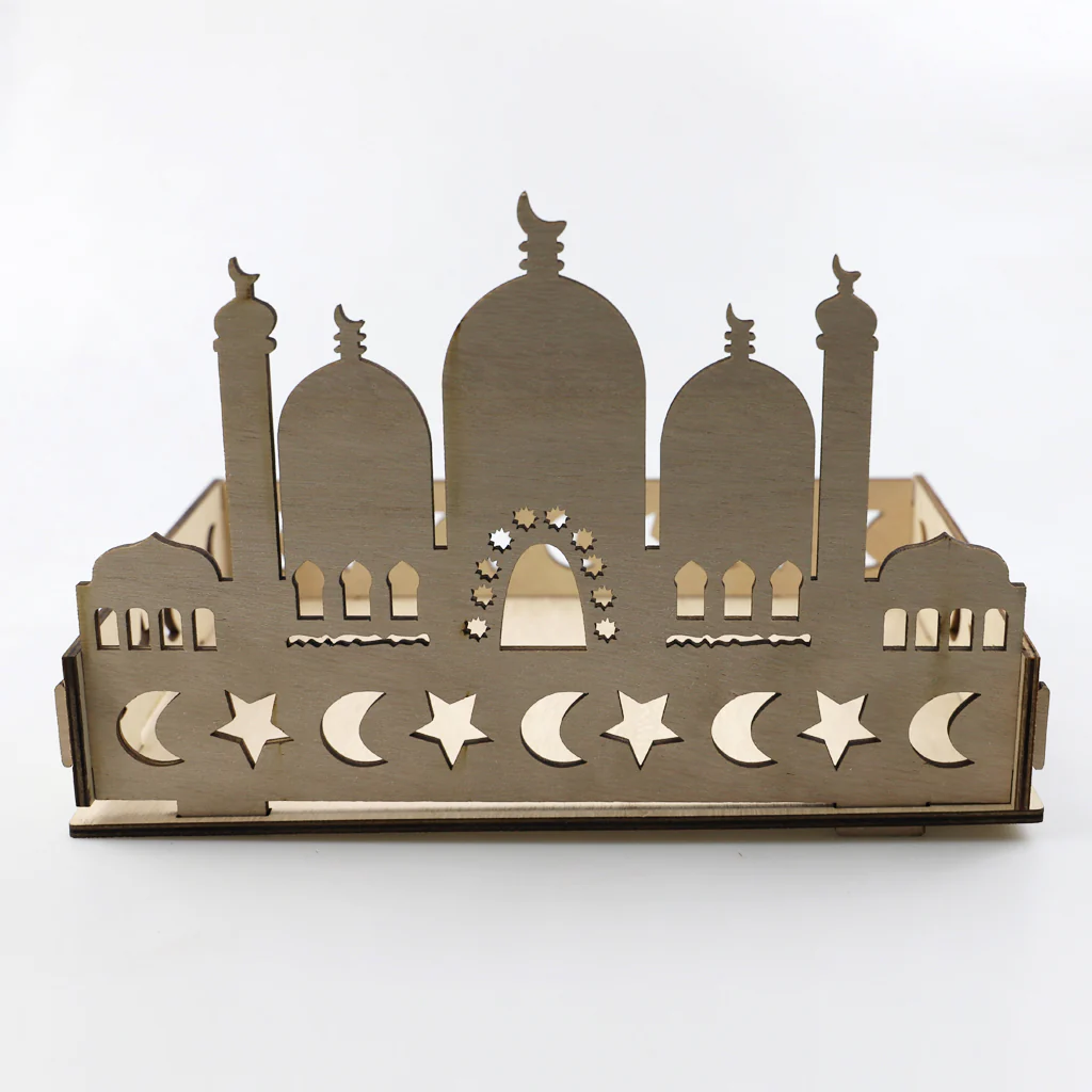 Wooden Craft Tray - Masjid, Moon & Stars - Image 7