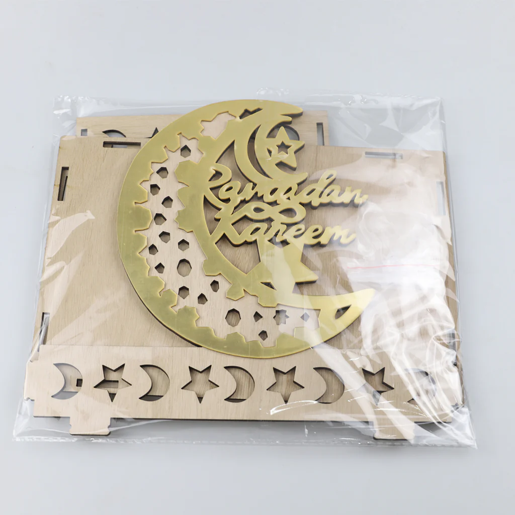 Wooden Craft Tray - Ramadan Kareem Gold - Image 8